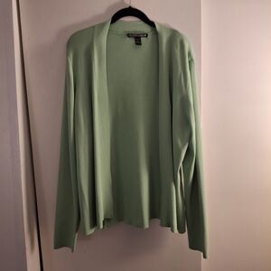 Scott Taylor Light Green Women's Open Front Sweater